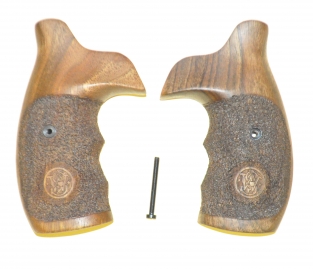 S&W K&L frame round but grips anatom logo